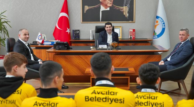 “AVRUPA’NIN EN İYİ TAKIMI” BAŞKAN ÇAYKARA’YI ZİYARET ETTİ